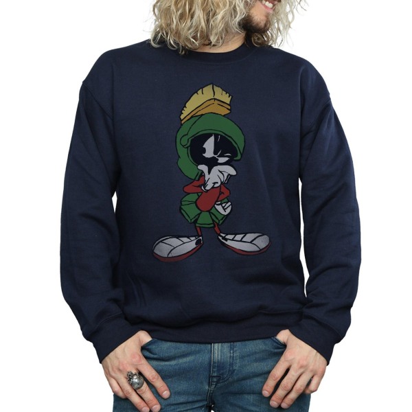 Looney Tunes Herr Marvin The Martian Pose Sweatshirt L Marinblå Blu Navy Blue L