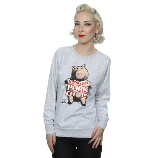 Disney Dam/Kvinnor Toy Story Kung Fu Pork Chop Sweatshirt XXL Heather Grey XXL