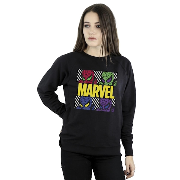 Marvel Dam/Kvinnor Spider-Man Pop Art Sweatshirt L Svart Black L