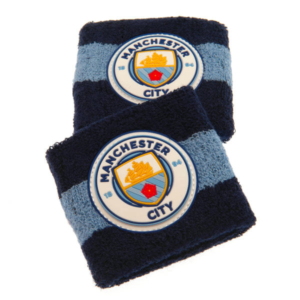 Manchester City FC Armband (paket med 2) One Size Mörkblå/Lig Dark Blue/Light Blue One Size