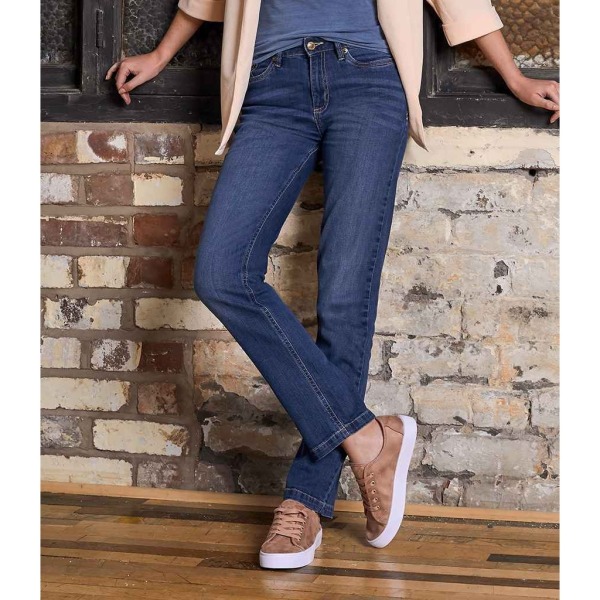 AWDis So Denim Dam/Dam Katy Jeans med raka ben 12/R Mörk Dark Wash 12/R