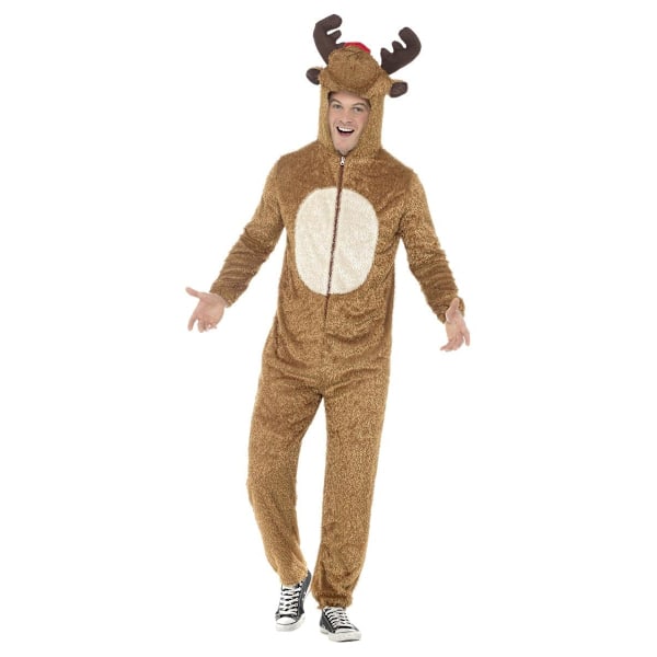 Smiffys Unisex Vuxen Ren Juldräkt L Brun Brown L