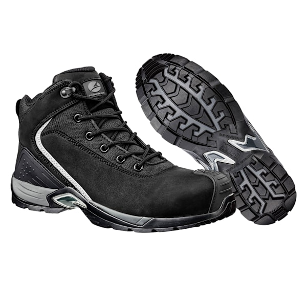 Albatros Herr Runner XTS Läder Mellanhög Säkerhetskängor 9 UK Svart Black 9 UK