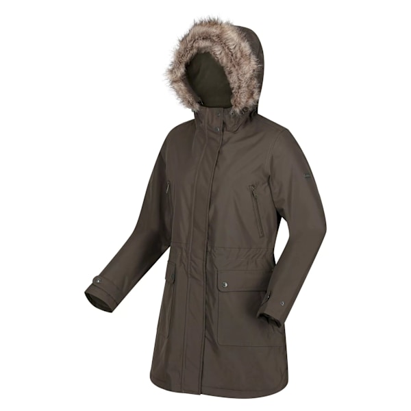 Regatta Dam/Kvinnor Sabinka Faux Fur Trim Parka 8 UK Mörk Khaki Dark Khaki 8 UK