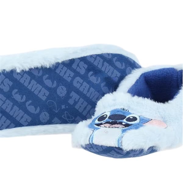 Lilo & Stitch Tofflor för damer/kvinnor Stitch Fluffy 5 UK Blå Blue 5 UK