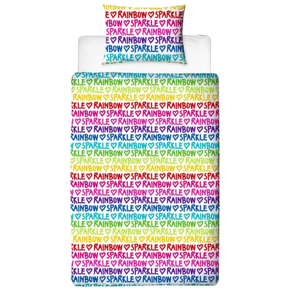 Rainbow High Vändbart Påslakanset Sparkle Enkel Multicol Multicoloured Single