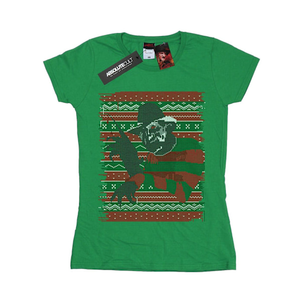 A Nightmare On Elm Street Dam/Damer Jul Fair Isle Bomull T-shirt Irish Green S