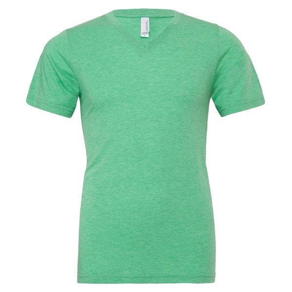 Canvas Herr Triblend V-ringad kortärmad T-shirt S Grön Trible Green Triblend S
