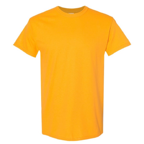 Gildan Herr T-shirt i tung bomull med korta ärmar S Guld Gold S
