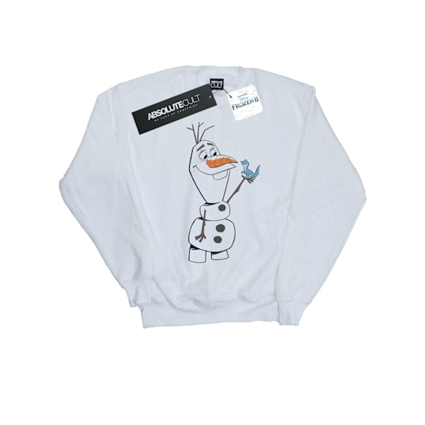 Disney Girls Frozen 2 Olaf Och Salamander Sweatshirt 3-4 År White 3-4 Years