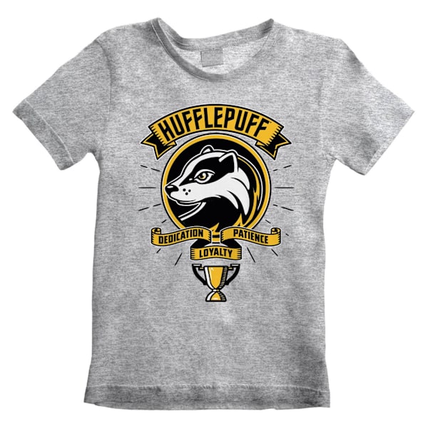 Harry Potter Barn/Barn Comic Style Hufflepuff T-shirt 3-4 Grey Heather 3-4 Years