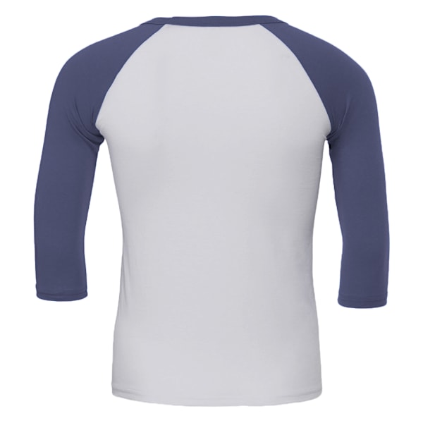 Canvas Herr 3/4-ärmig Baseboll T-shirt XL Vit/Jeans White/Denim XL