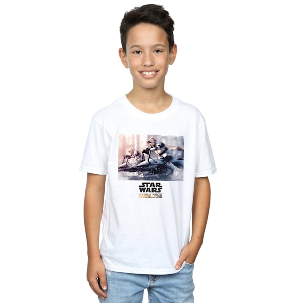 Star Wars Boys The Mandalorian Scout Troopers T-shirt 12-13 år White 12-13 Years