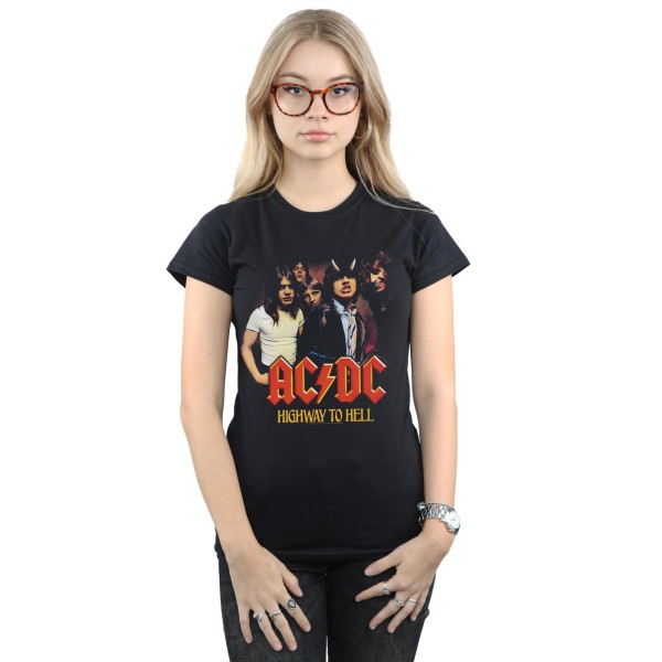 ACDC Womens/Ladies Highway To Hell Group Bomull T-shirt S Svart Black S