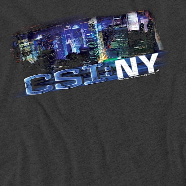 CSI: NY Unisex Vuxen Never Rests T-Shirt XL Kolgrå Charcoal XL