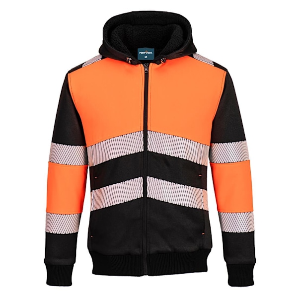 Portwest PW3 Klass 1 Vinterhoodie för män 4XL Orange/Svart Orange/Black 4XL