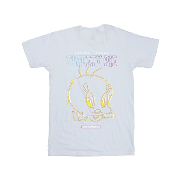 Looney Tunes Girls Tweety Glitch Bomull T-shirt 5-6 år Vit White 5-6 Years