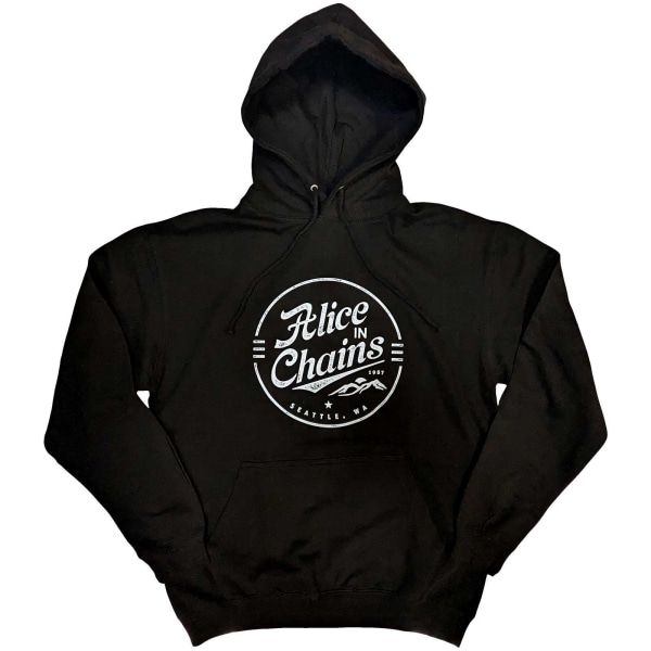 Alice In Chains Unisex Adult Circle Emblem Pullover Hoodie L Bl Black L
