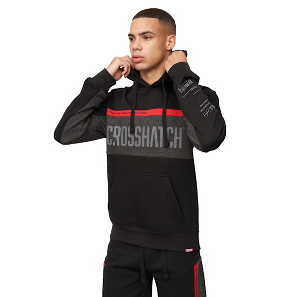 Crosshatch Mens Silomane Hoodie L Svart Black L