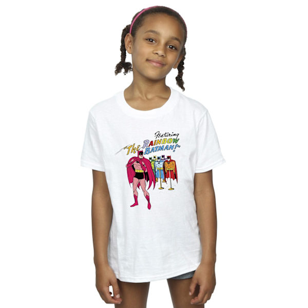 DC Comics Girls Batman Comic Cover Rainbow Batman Bomull T-shirt White 9-11 Years