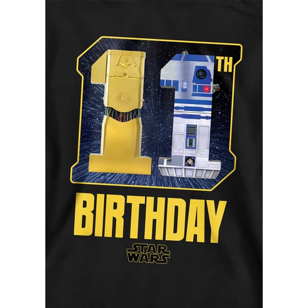 Star Wars Barn C3PO R2-D2 Rymd 11-årsdag Huvtröja Black 12-13 Years