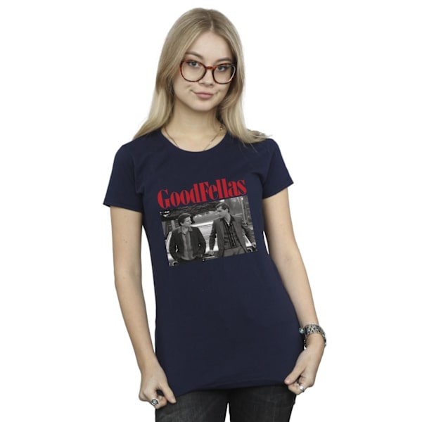 Goodfellas Dam/Damer Två Svart Bomull T-shirt XL Marinblå Navy Blue XL