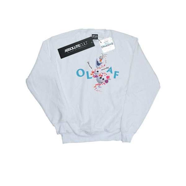 Disney Girls Frozen 2 Olaf Leaf Jump Sweatshirt 7-8 år Vit White 7-8 Years