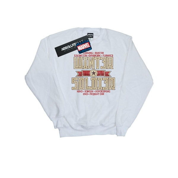 Marvel Girls Winter Soldier Trigger Badge Sweatshirt 3-4 år White 3-4 Years