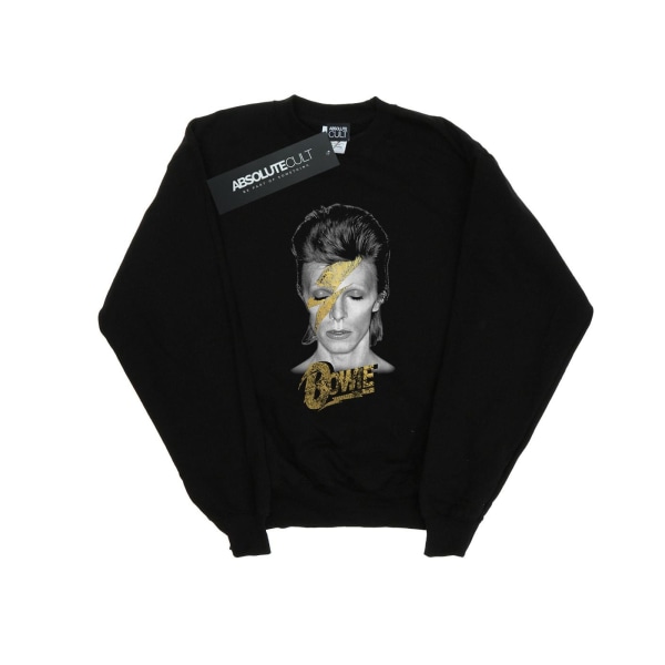 David Bowie Dam/Dam Aladdin Sane Gold Bolt Sweatshirt L B Black L