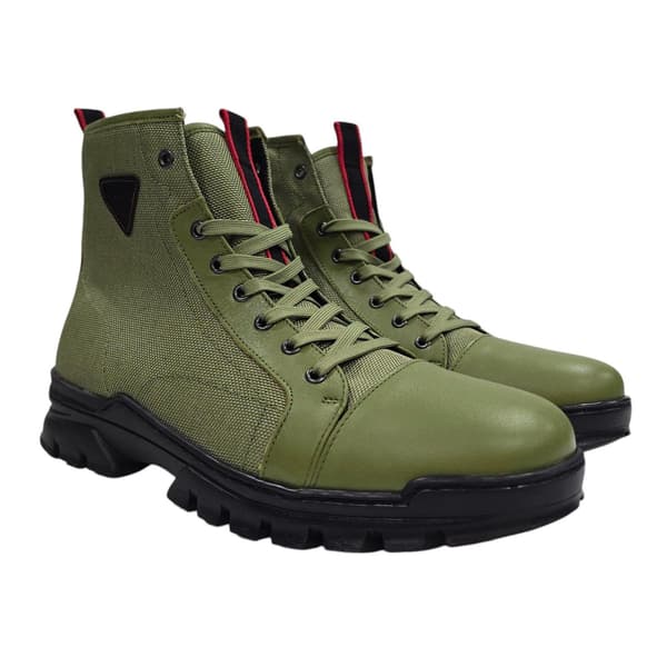 Firetrap Herr Lucas Läder Combat Boots 8 UK Ljusgrön Light Green 8 UK