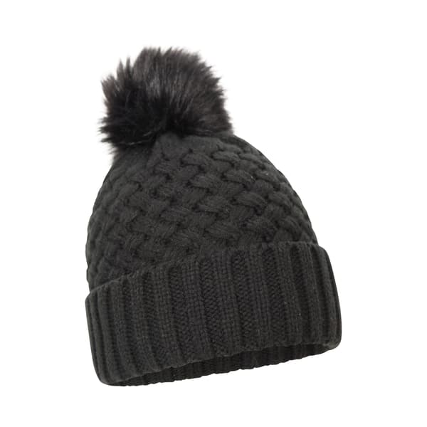 Mountain Warehouse Dam/Damer Lisbon Pom Pom Borg Fodrad Mössa Black One Size