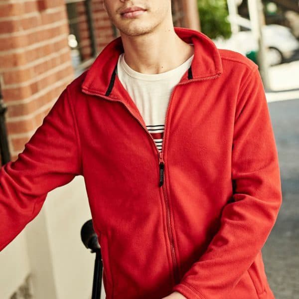 Regatta Herr Plain Micro Fleece Full Zip Jacka (Layer Lite) M Classic Red M
