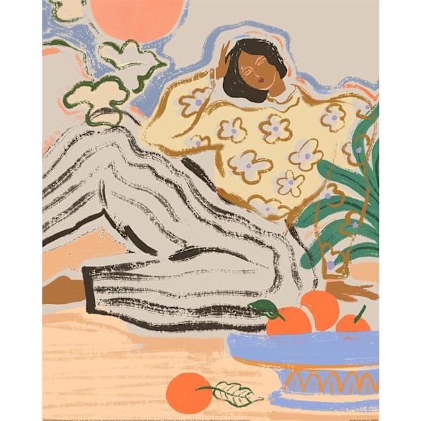 Arty Guava Lazy Days Poster 40cm x 30cm Flerfärgad Multicoloured 40cm x 30cm