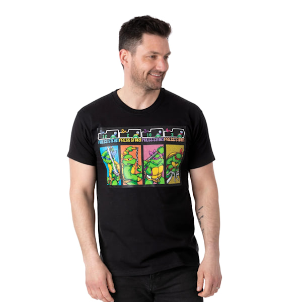 Teenage Mutant Ninja Turtles Press Start Arcade Game T-shirt för män Black L