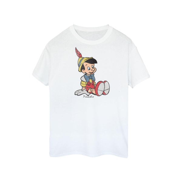 Pinocchio Dam/Damer Klassisk Bomull Boyfriend T-shirt L Vit White L