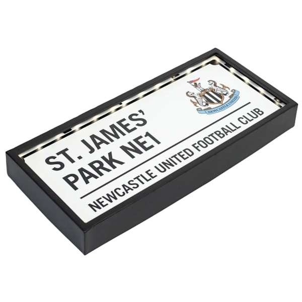 Newcastle United FC Metall LED Gatuskylt En Storlek Vit/Blå/Svart White/Blue/Black One Size