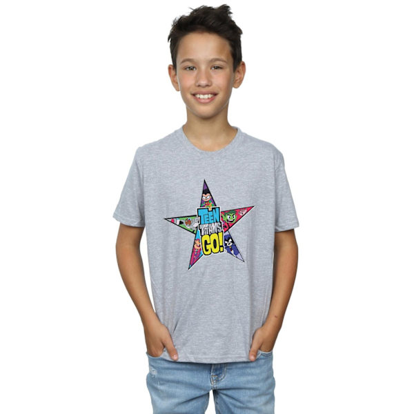 DC Comics Boys Teen Titans Go Star Logo T-shirt 9-11 år Spor Sports Grey 9-11 Years