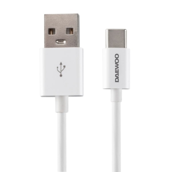 Daewoo USB A till C-kabel 3m Vit White 3m