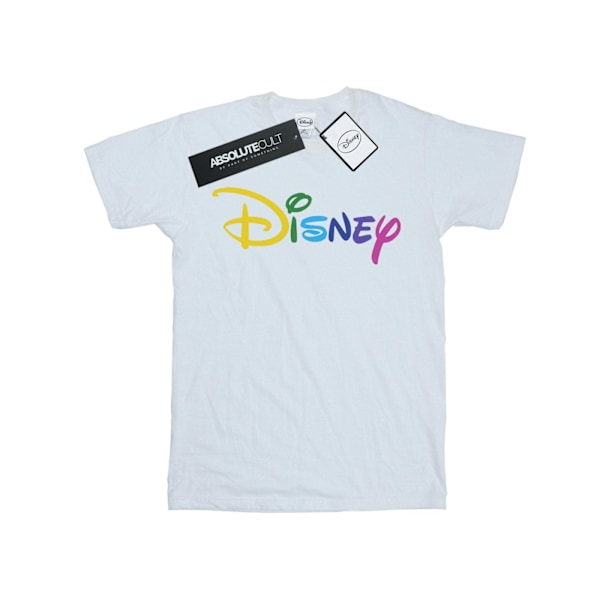 Disney Womens/Ladies Colour Logo Bomull Boyfriend T-Shirt 3XL W White 3XL