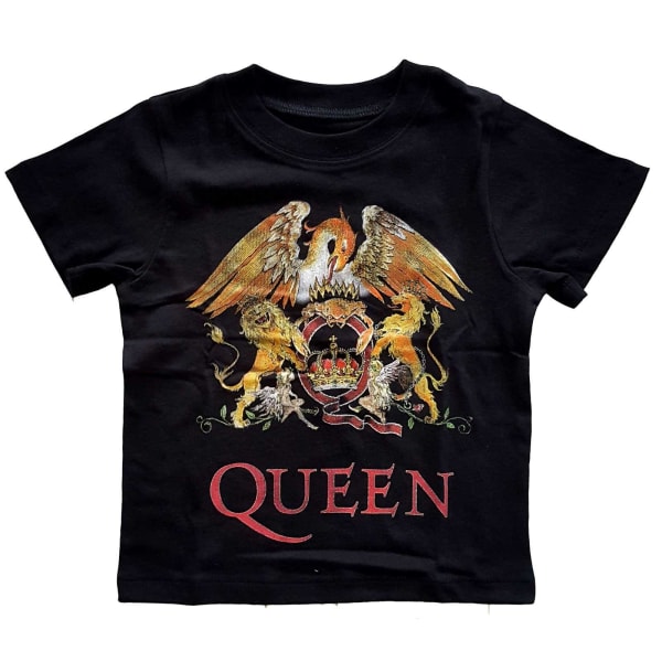 Queen Childrens/Kids Classic Crest T-Shirt 3 Years Black Black 3 Years