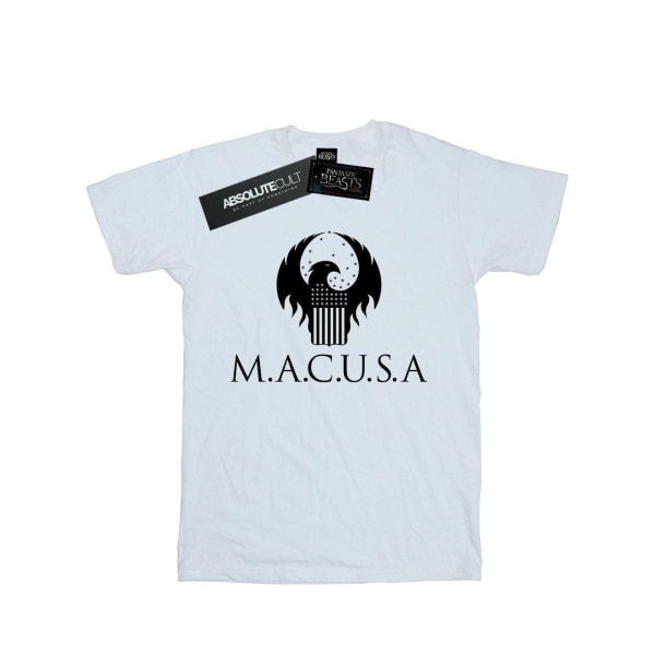 Fantastic Beasts Girls MACUSA Logotyp bomull T-shirt 7-8 år Whi White 7-8 Years