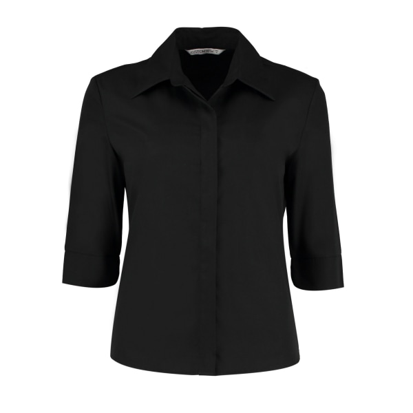 Kustom Kit Dam/Dam Continental 3/4-ärmad skjorta 8 UK Svart Black 8 UK