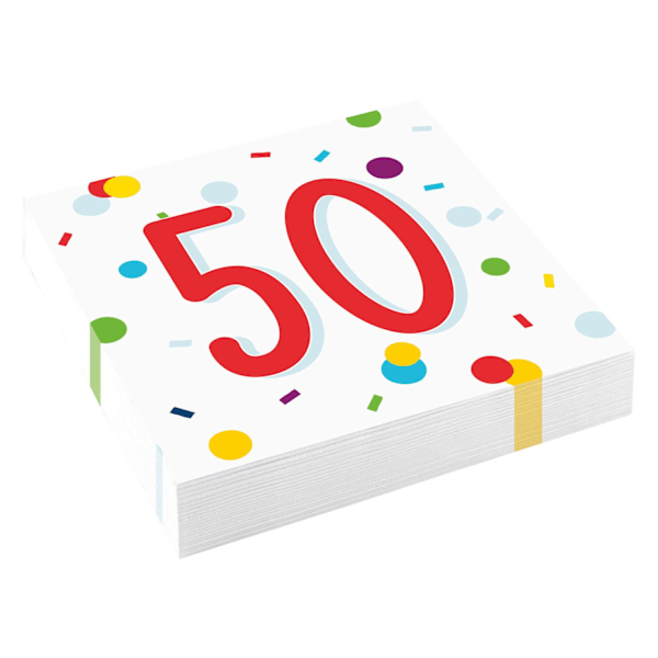 Amscan Confetti 50-årsdagsservetter (20-pack) O Multicoloured One Size