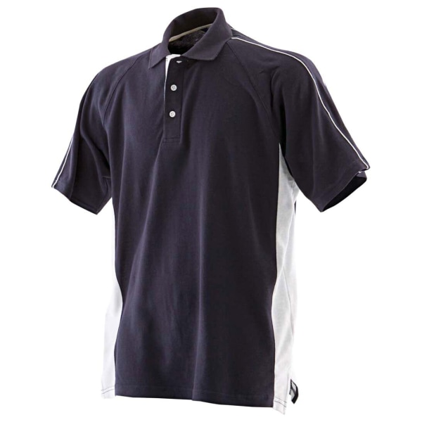 Finden & Hales Herr Sports Polo T-Shirt L Marinblå/Vit Navy/White L