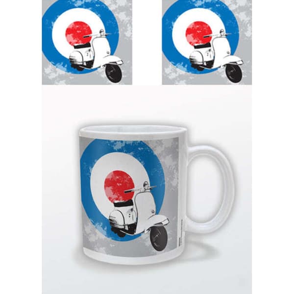 Mod Scooter Med Target Mugg En Storlek Vit/Blå/Röd White/Blue/Red One Size