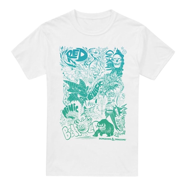 Dungeons & Dragons Herr Skissbok T-Shirt S Vit White S