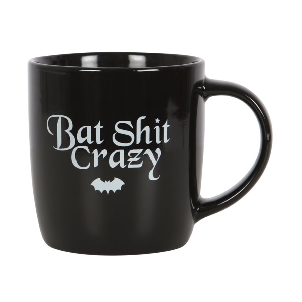 Something Different Bat Shit Crazy Mug En Storlek Svart/Vit Black/White One Size
