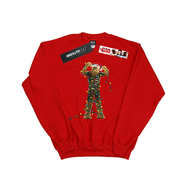 Star Wars Chewbacca Julbelysning Sweatshirt XL Röd Red XL