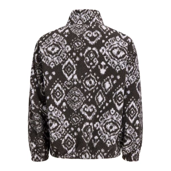 Jack And Jones Herr Geometrisk Fleecetröja XL Asfalt Asphalt XL