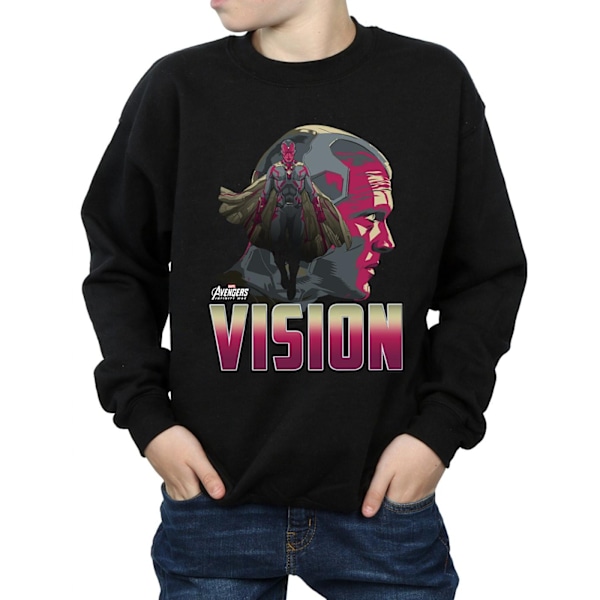 Marvel Boys Avengers Infinity War Vision Karaktär Sweatshirt 5 Black 5-6 Years